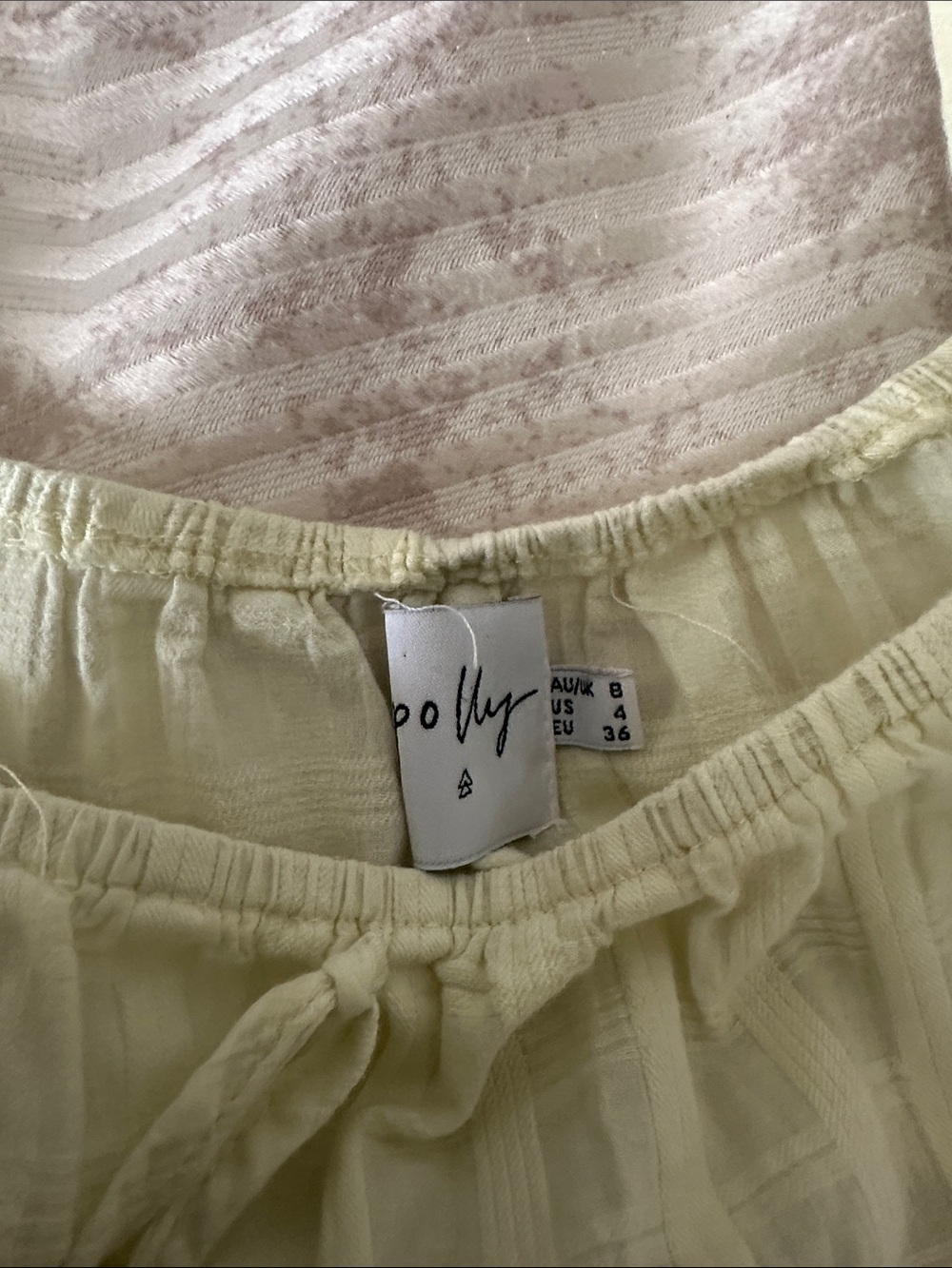 Princess Polly Light Yellow Ruffle Peasant Top - Picture 3 of 5